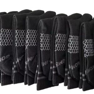 Bombas Black and Gray Crew Socks